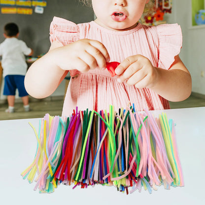 400Pcs Multicolor Chenille Stems Flexible DIY Craft Kit for Kids Adults Art Projects Christmas Twisting Sticks Educational