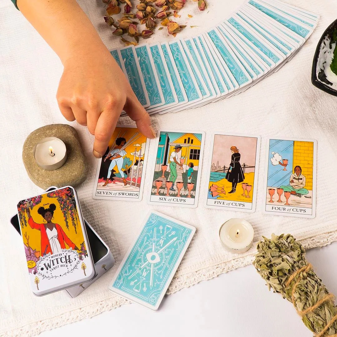 Beginner-Friendly Oracle Cards with Metal Tin Box, Self-Exploration & Party Game Cards, Perfect Gift for All Occasions