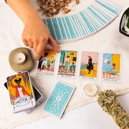 Beginner-Friendly Oracle Cards with Metal Tin Box, Self-Exploration & Party Game Cards, Perfect Gift for All Occasions