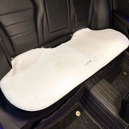 Winter Universal Car Seat Cushion Plush Cartoon Bear Thick Premium Feel Single Rear Cover for Girls Cute Seat Accessories
