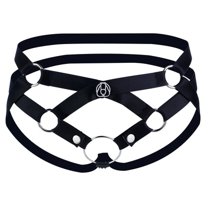 ANOSX Auxiliary Chastity Belt For Male Chastity Cage Elastic Band Underwear Male Harness With Scrotum Ring Bondage Hollow Pants