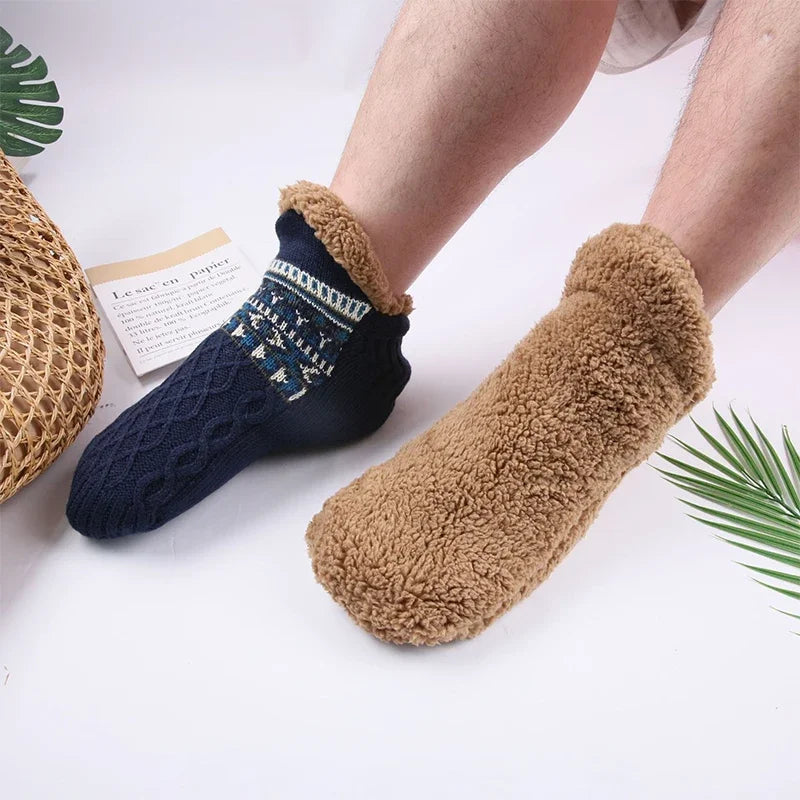 Thermal Mens Slipper Socks Fluffy Winter Warm Non-slip Floor Socks Thickened Home Sleeping Soft Snow Socks Sleep Carpet Socks