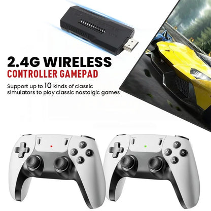 The X2 Pro video game console comes with 50,000 retro games and over 40 emulators, and is compatible with PS1/N64/PSP.