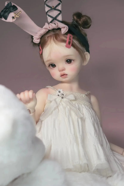 New 25cm Big Head Girl 1/6 Q-baby SD BJD Doll Resin Toy Birthday Gift Makeup from Stock Free Shipping