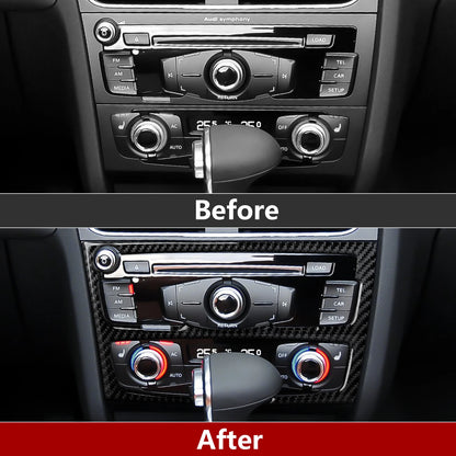 Car Center Console Gear Shift Panel Set, For Audi A4 S4 RS4 A5 S5 RS5 (2007-2016) Carbon Fiber Interior Sticker Trim Accessories