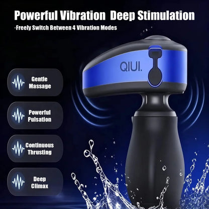 QIUI APP Remote Control Anal Plug Electric Shock Vibration Butt Plug Expansion Adjustable Diameter Anal Plug Lock Sex Toys
