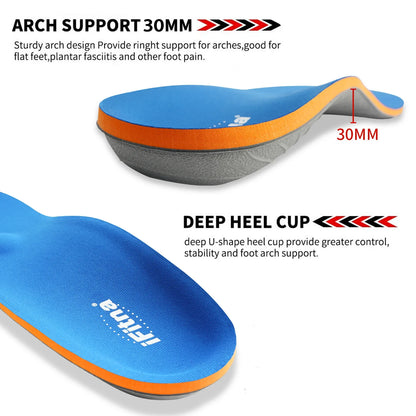 Plantar Fasciitis Insole Running Flat Feet Arch Support Orthopedic Insoles, Women Heel Pain Men Orthotic Insoles Shoe Inserts