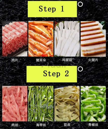 Commercial Meat Cutter Kitchen Electric Meat Mincer Slicer Dicer Shredder Automatic Meat Grinder Fish Vegetable Cutting Machine
