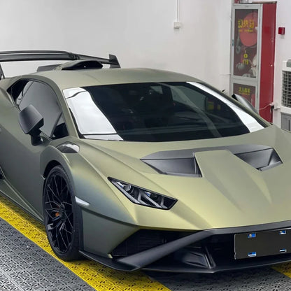 Super Matte Lightning Green PET Wrap Vinyl Film Car Whole Body DIY Color Decal Protective Cover Sticker Auto Tuning Accessories