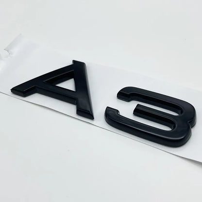 3D Chrome Glossy Black ABS TDI TFSI Car Rear Emblem Sticker for Audi A1 A3 A4 A5 A6 A6L A7 A8 S3 S6 Q3 Q5 Q7 TT S RS