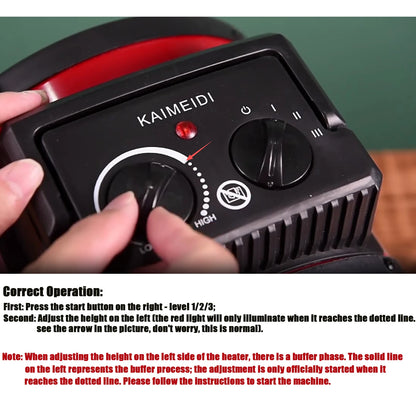 Electric Heater 3000W Thermostat Fast Heat 2000W 3 Gear Adjust Air Warmer Radiator Room Heater  Overheat Protection Home Warmer