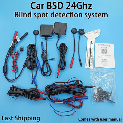 BSD Blind Spot Detection System 24Ghz Millimeter Wave Radar Change Lane Safer BSM Blind Spot Monitoring Assistant Safety Driving