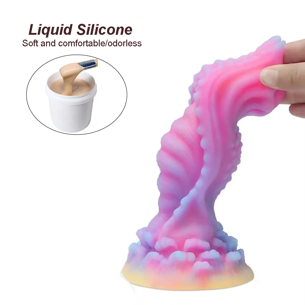 Anal Dildo Luminous Sex Toys for Women Dick Animal/Monsters Horse Dildos Silicone Soft Anal Plug Adult Sextoys Dragon Penis 18+