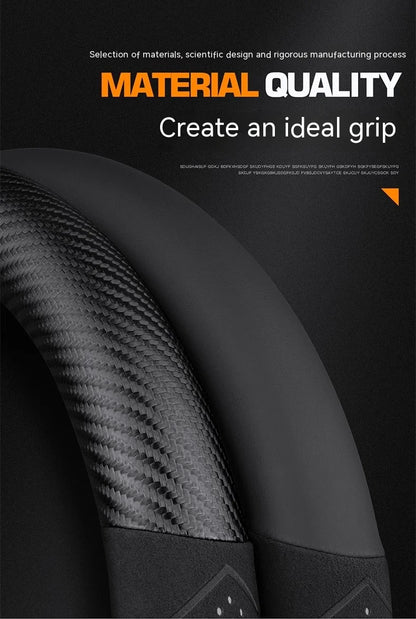 Chery Tiggo 3 4 5 7 7Pro 7 8 Plus Arrizo 7 GX 5x EQ7 Fulwin 2 A3 A5 Carbon fiber Suede Car Steering Wheel Cover Auto Accessories