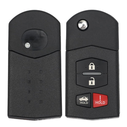 Okey Remote Flip Car Key 315Mhz 4D63 AFTS Chip For Mazda 2 3 5 6 8 CX-7 CX-9 MX-5 BGBX1T478 SKE125-01 Fob 3/4 Buttons