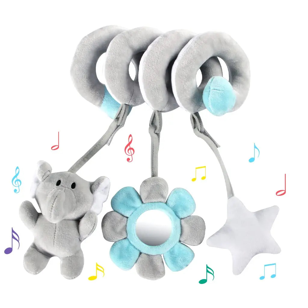 Sensory Baby Plush Rattle Toys Stroller Musical Mobile Hanging Toys Baby Rattles Mobiles Babies Newborns Games Toy 0 6 12 Months