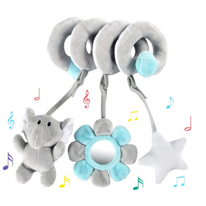 Sensory Baby Plush Rattle Toys Stroller Musical Mobile Hanging Toys Baby Rattles Mobiles Babies Newborns Games Toy 0 6 12 Months
