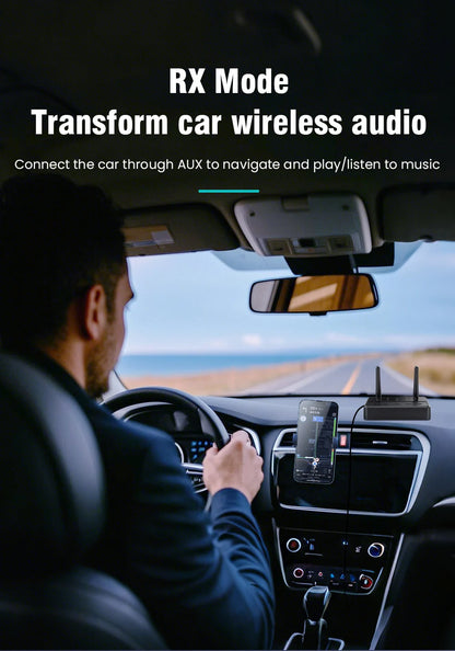 Desktop aptX-Adaptive AD/HD/LL AAC 2 in 1 Bluetooth Audio Transmitter Receiver 3.5MM AUX RCA Stereo HiFi Music Wireless Adapter