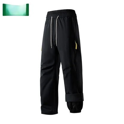 Thickened down Workwear Sports Pants Men's Winter Warm Mountain Climbing Duck down Waterproof Men's Trousers Youth Casual Fas...