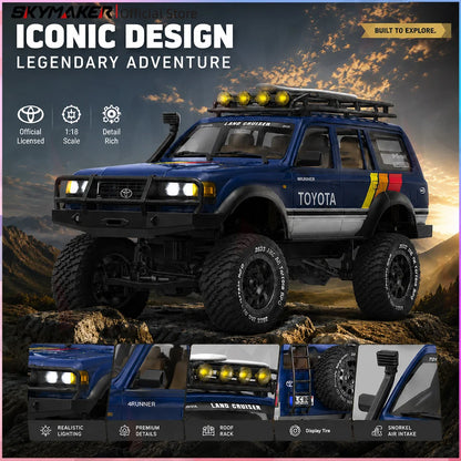 JXC LC80 4WD Brushed RC car  2.4GHz RTR 1/12 Electric Remote Control Electric Off-Road Climbing Car Model Cars Toys Gift