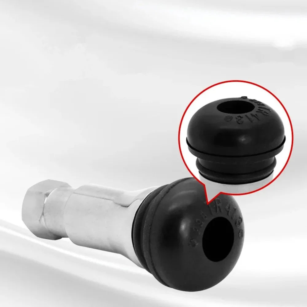 4/10/20/50Pcs TR413/414 Chrome Tubeless Snap in Wheel Tire Valve Stems Rubber Dust Caps Tyre Valve Stem Cap Car Accessories