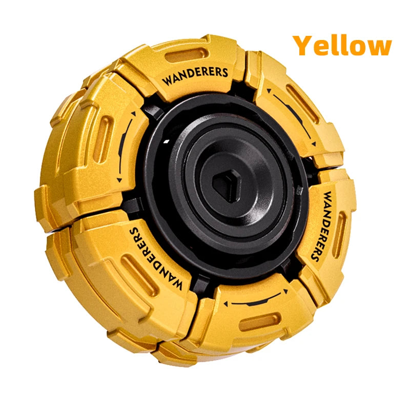 Ultra-Smooth Glowing Fidget Toy Spinner Stress Relief Focus Tool for Anxious Adults Kids with Cool Armor Opening EDC Toy