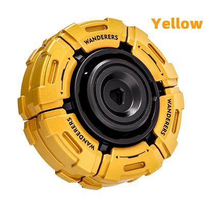 Ultra-Smooth Glowing Fidget Toy Spinner Stress Relief Focus Tool for Anxious Adults Kids with Cool Armor Opening EDC Toy