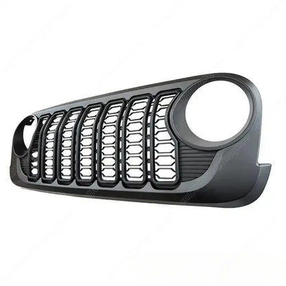 For Jeep Wrangler JK JKU 2007 2008 2009 2010 2011 2012 2013 2014 2015 2016 2017 Lantsun J400 2024 Style Front Bumper Mesh Grille