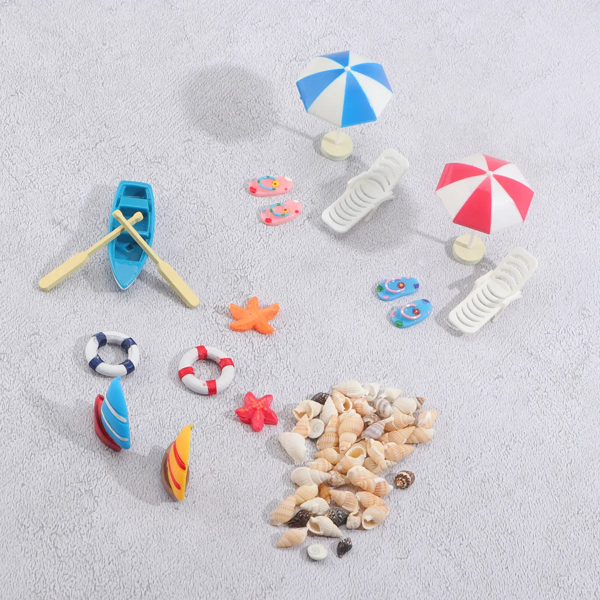 Children's Beach Toys Boat Accessories Fairy Garden Miniature for Crafts Dollhouse