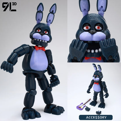9L3D Printed Horror Game FNAF Freddy Fazbear's Purple Guy Toy Action Figures Anime Model Lucky13 Dummy Titan13 Collectible Model