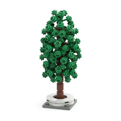 MOC Plant & Tree Parts: Green Grass, Pine Trees, Leaf Flowers & City Building Bricks Accessories - Assemble Blocks Kit