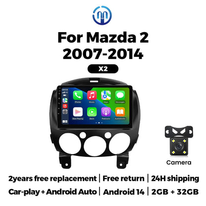 MEKEDE Android Screen Car Radio Multimedia Player For MAZDA 2 Mazda2 2007 -2014 Carplay WIFI Autoradio Intelligent Car System