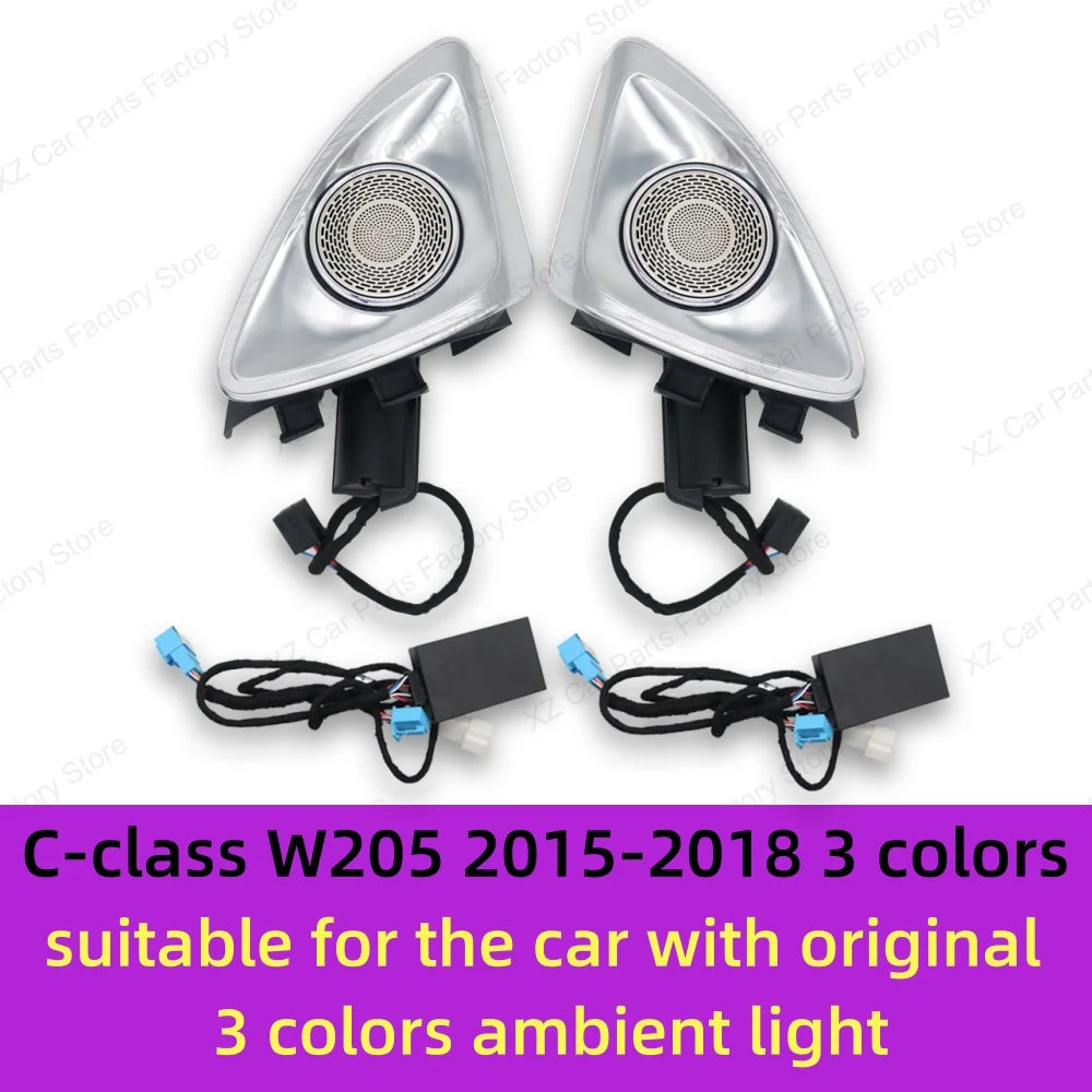 For Mercedes-benz 4d Rotating Tweeter C Glc E S-class W213 W205 W222 W223 X253 Rgb Led Luminous Car Speaker Horn Refit