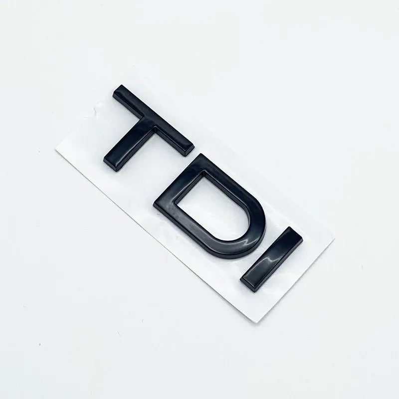 3D Chrome Glossy Black ABS TDI TFSI Car Rear Emblem Sticker for Audi A1 A3 A4 A5 A6 A6L A7 A8 S3 S6 Q3 Q5 Q7 TT S RS
