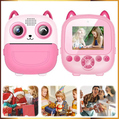 6 In 1 Cute Digital Camera Type-C Rechargeable Portable Video Camera 1300mAh Mini Instant Print Camera Christmas Birthday Gifts