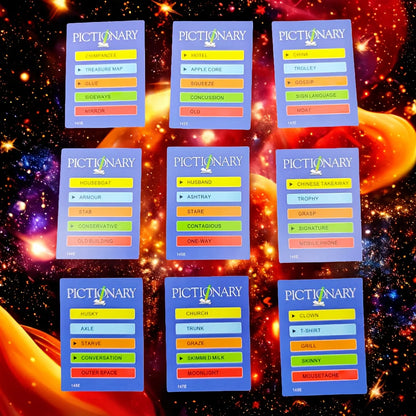 Pictionary (Party Version), a Game Specifically Designed for Parties, a Card Game, a Board Game, Suitable as a Gift (Colors May Vary Slightly)