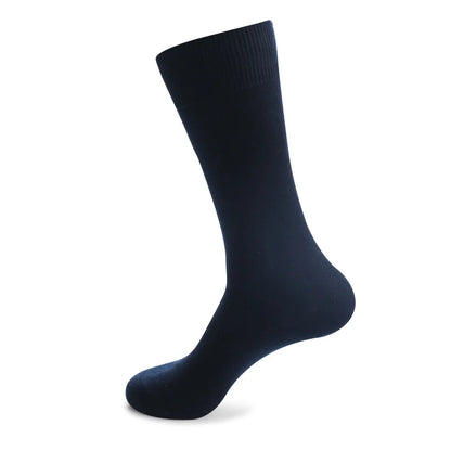 6 Pairs Large Men's Cotton Office Socks Long Solid White Black Mid-Calf Business Formal Sock Casual Plus Size 45 46 47 48 49 50