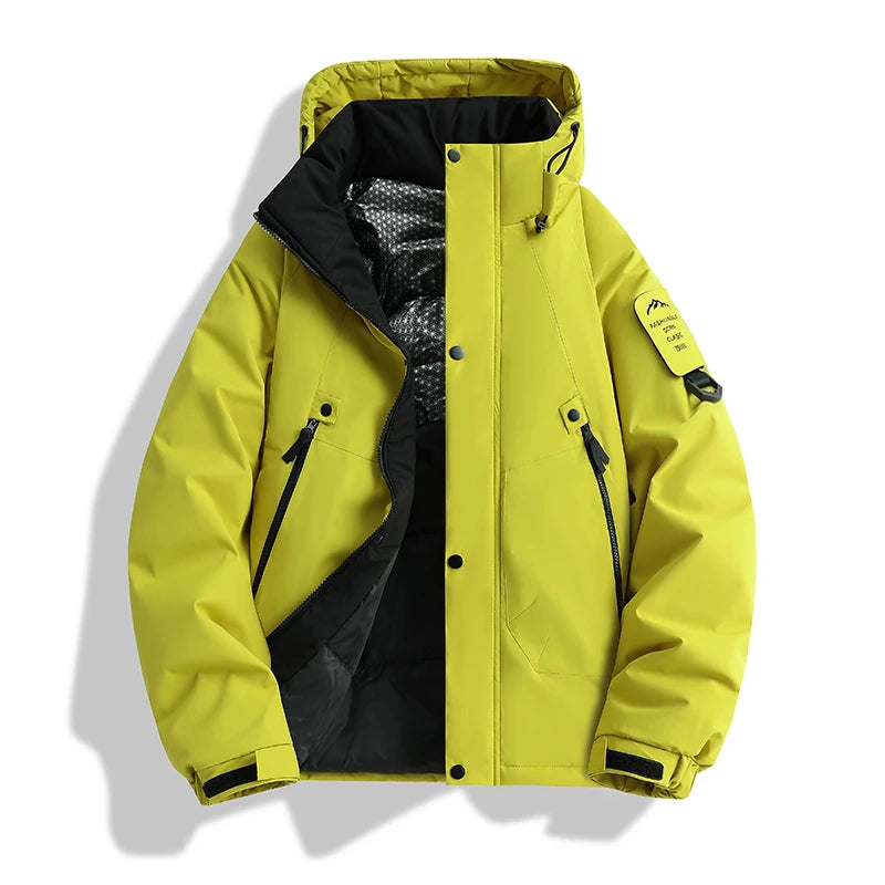 Winter Windproof Warm Puffer Jacket Men's Waterproof Outdoor Couple Thick Coat Casual Graphene Hooded Multi-Pocket Parkas