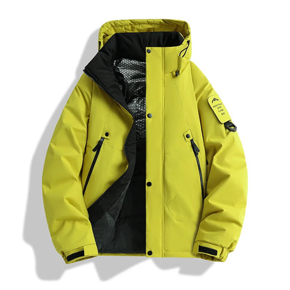 Winter Windproof Warm Puffer Jacket Men's Waterproof Outdoor Couple Thick Coat Casual Graphene Hooded Multi-Pocket Parkas