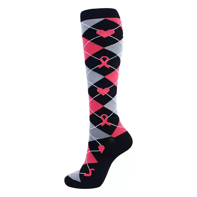 1Pair New Compression Stockings 20-30Mmhg Knee High Sports socks Fit Medical Varicose Veins Pregnant  Edema Diabetes Circulation