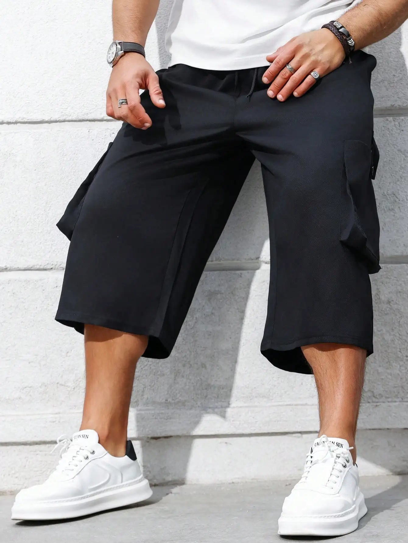 plus Size Men's Casual Fashion Work Shorts for Daily Outings Ideal Gift for Boyfriend