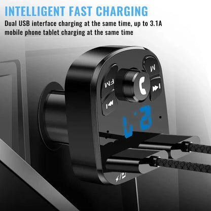 1/2/4/6pcs Car Bluetooth Music Adapter FM Transmitter Receiver Car Kit MP3 Audio Player 3.1A USB Fast Charger Car Accessories