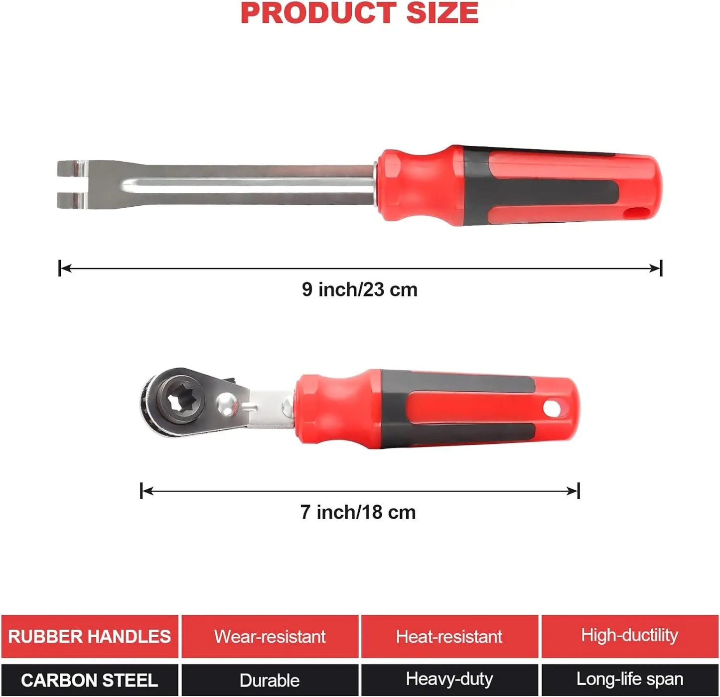 2 Piece Automatic Slack Adjuster Release Tool Car Repair Tool Set Comfortable Grip Efficient Slip Resistant For Trucks Trailers