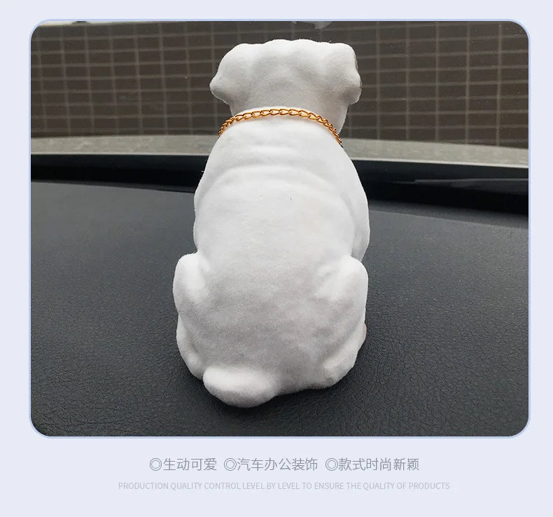 Nodding Dog Moving Head Husky Resin Imitation Dog Toy Dashboard Decoration Cute Auto Parts Car Accessories Funny Ornaments