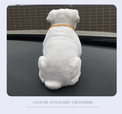 Nodding Dog Moving Head Husky Resin Imitation Dog Toy Dashboard Decoration Cute Auto Parts Car Accessories Funny Ornaments