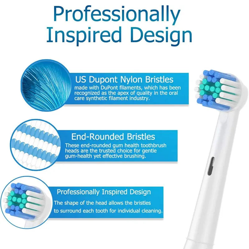 4/8/12/16/20Pcs Replacement Toothbrush Heads Compatible with Oral-B Braun Professional Electric Toothbrush Heads Brush Heads