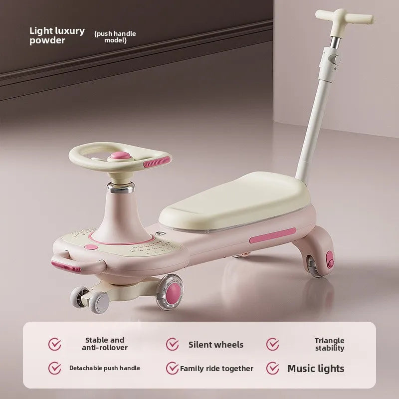 Twist Ride Car Two Seater Toddlers Adults 2025 Model Baby Swinging Car Adults Can Sit Children's Wiggle Car
