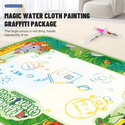 Magic Water Canvas with Pens Reusable Magic Water Drawing Mat for Children Educational Toys for Kids Christmas Gift
