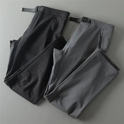 Outdoor Men's Casual Pants Windproof Wear-resistant Autumn Winter Soft  Zipper Pocket Waterproof Straight Leg Casual Pants