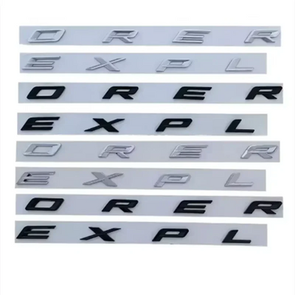 3D ABS Chrome Black Letters Explorer Logo Car Front Hood Emblem Bonnet Badge Sticker For Explorer 2011-2021